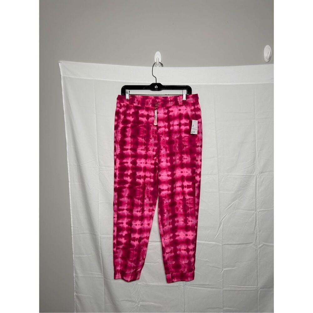 ‼️Sale‼️ Lands end pink tie dye sweat pants size 14-16 plus C34-5